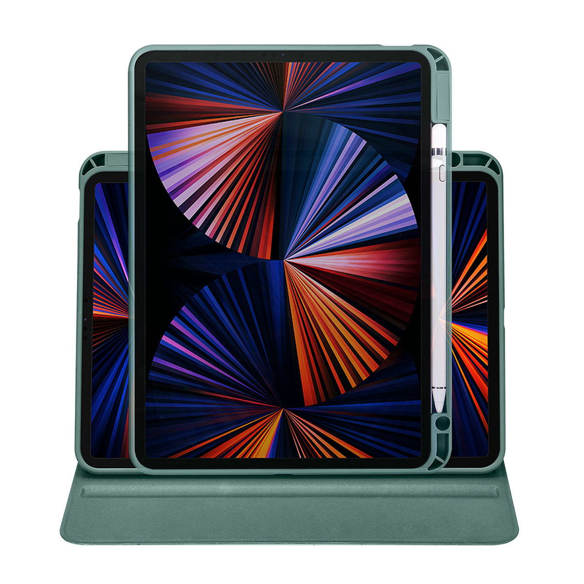 Apple iPad Air 11 2024 Kılıf Zore Termik Kalem Bölmeli Dönebilen Standlı Kılıf Lavendery Gray