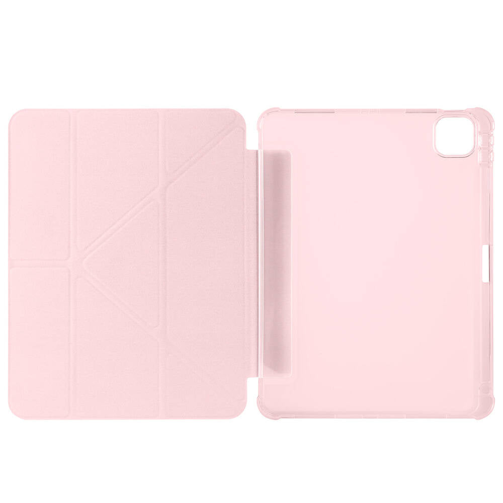 Apple iPad Air 11 2024 Kılıf Zore Tri Folding Kalem Bölmeli Standlı Kılıf Kırmızı