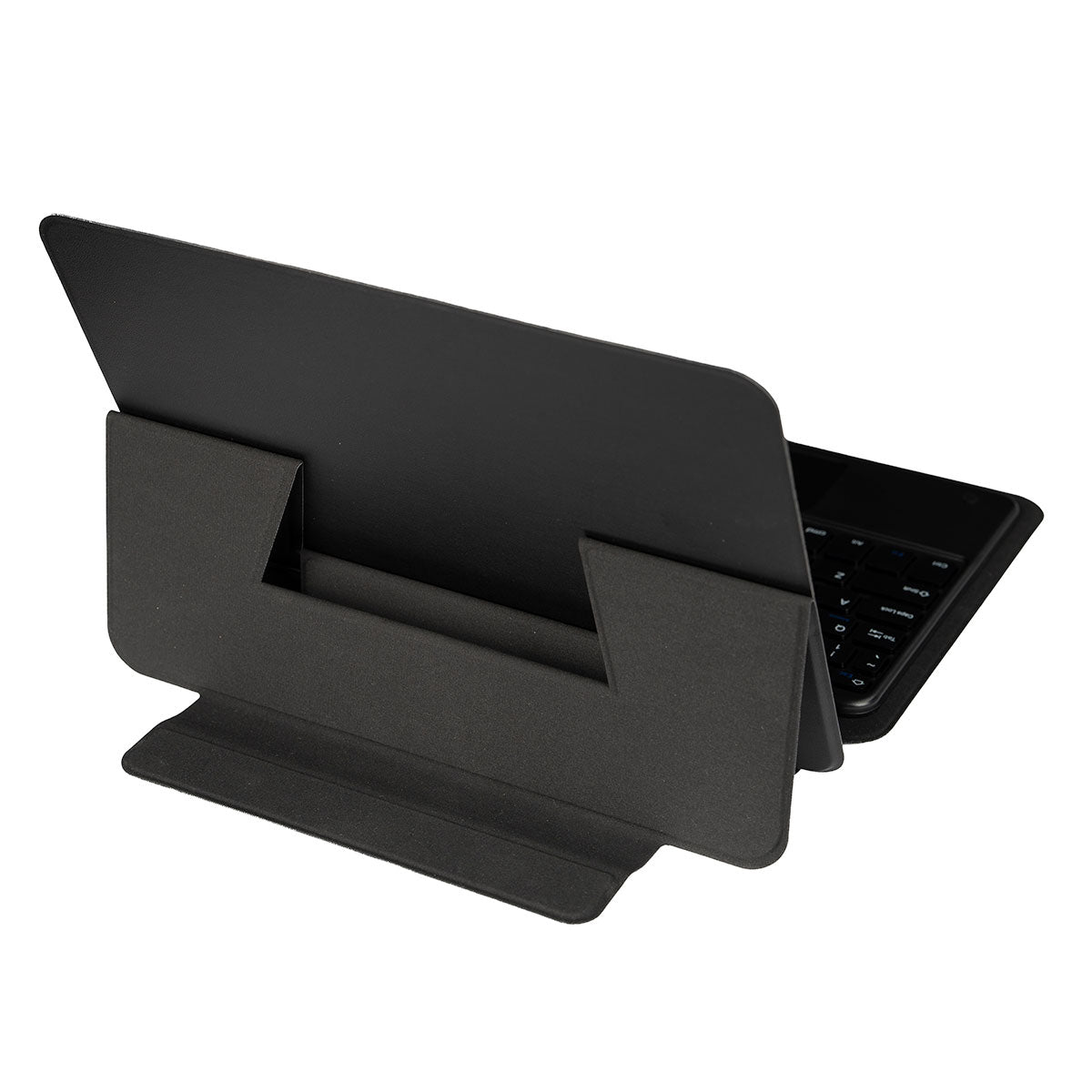 Apple iPad Air 11 2024 Zore Border Keyboard Bluetooh Bağlantılı Standlı Klavyeli Tablet Kılıfı Siyah