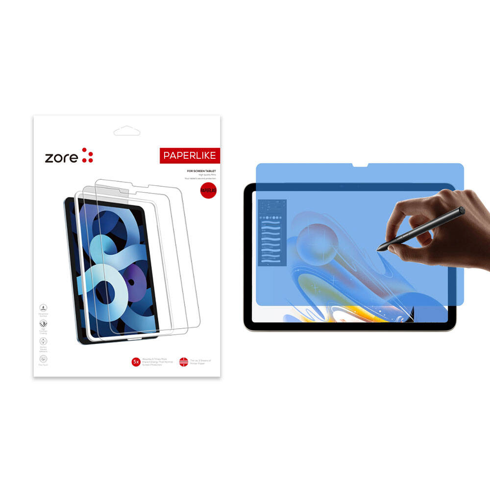 Apple iPad Air 11 2024 Zore Paper-Like Ekran Koruyucu Şeffaf