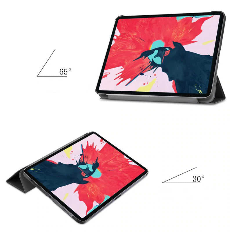 Apple iPad Air 11 2024 Zore Smart Cover Standlı 1-1 Kılıf Siyah