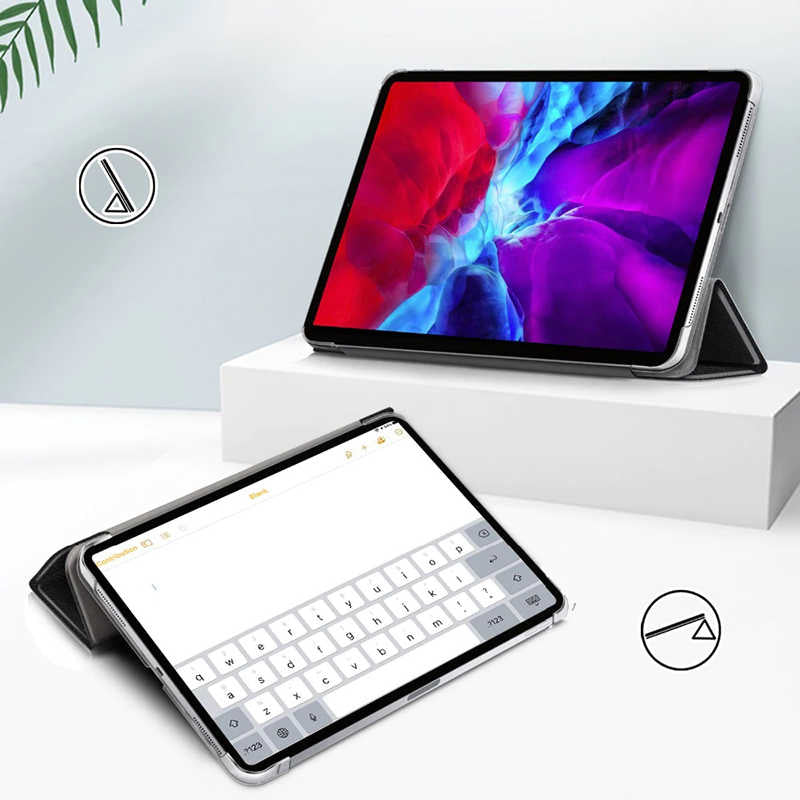 Apple iPad Air 11 2024 Zore Smart Cover Standlı 1-1 Kılıf Siyah