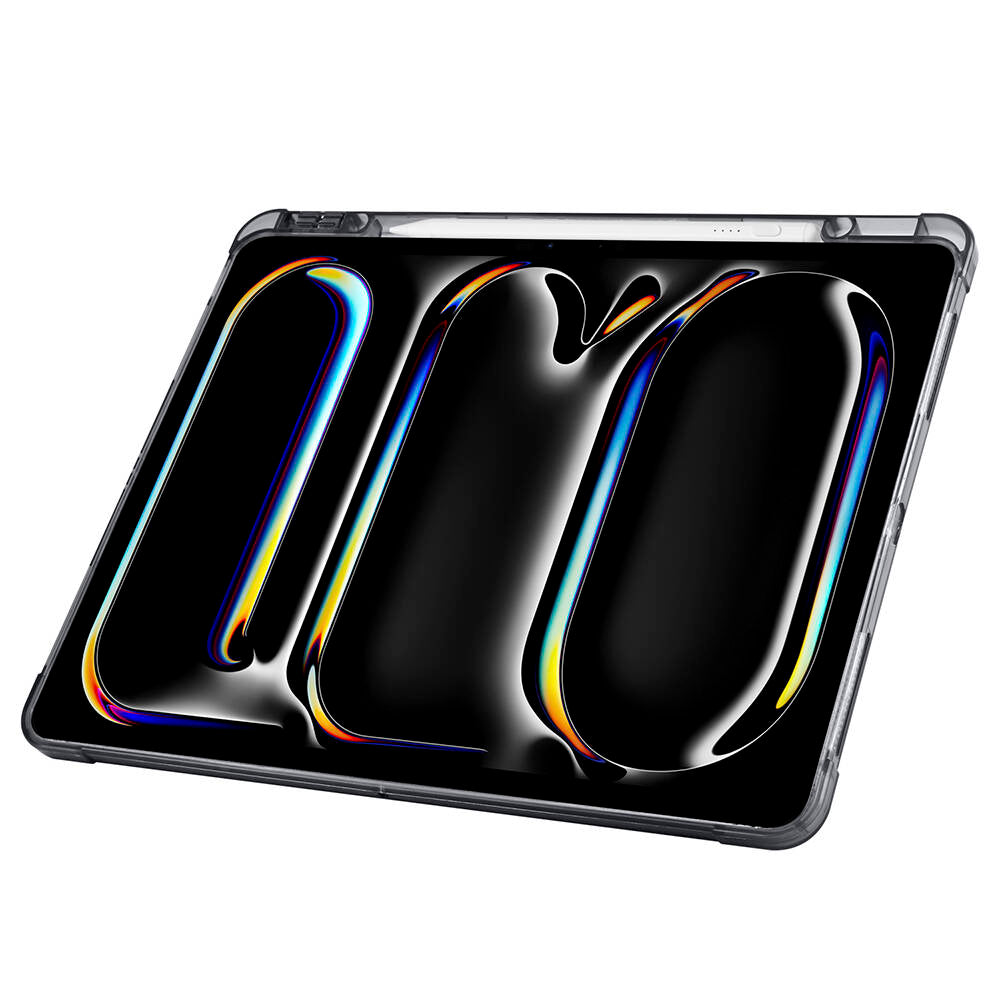 Apple iPad Air 13 2024 Kılıf Zore Tri Folding Kalem Bölmeli Standlı Kılıf Gold