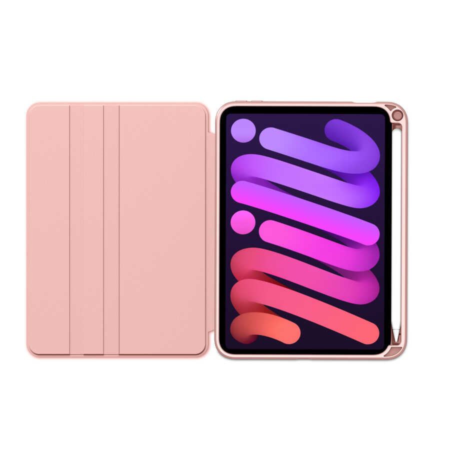 Apple iPad Mini 2021 (6.Nesil) Kılıf Zore Nayn Dönebilen Standlı Kılıf Mavi Açık