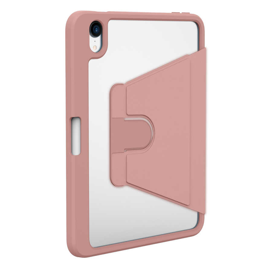 Apple iPad Mini 2021 (6.Nesil) Kılıf Zore Nayn Dönebilen Standlı Kılıf Pembe