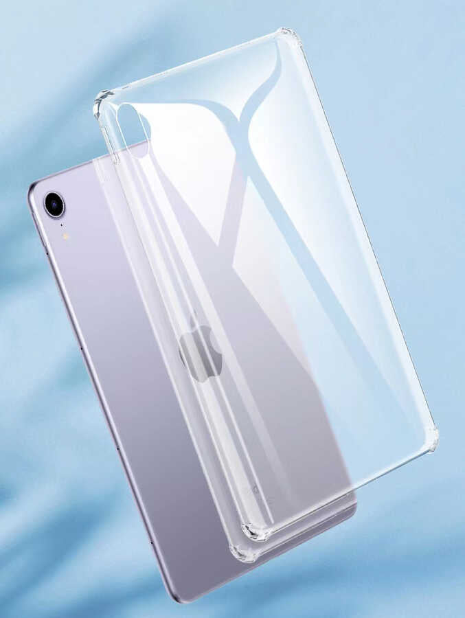 Apple iPad Mini 2021 (6.Nesil) Kılıf Zore Tablet Nitro Anti Shock Silikon Kapak Renksiz