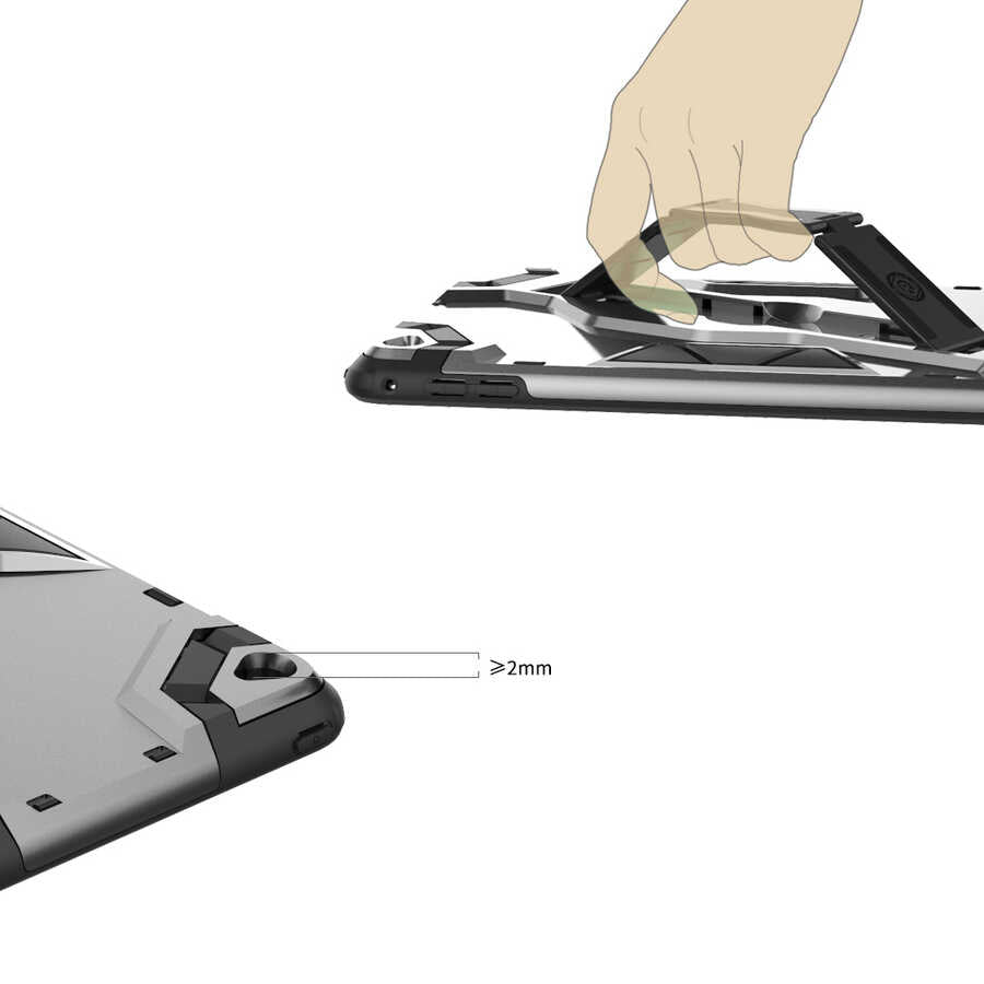 Apple iPad Mini 4 Zore Defens Tablet Silikon Siyah