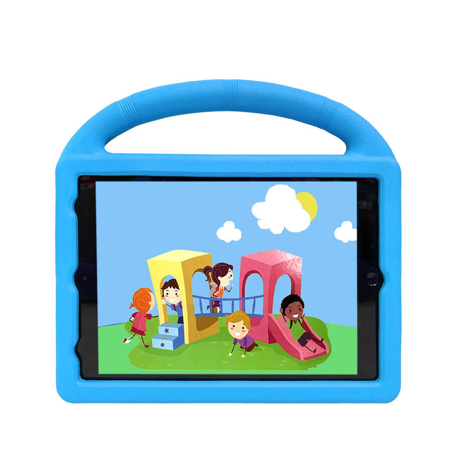 Apple iPad Pro 10.5 (7.Nesil) Zore Wheel Car Tekerlek Standlı Tablet Eva Silikon Kılıf Siyah