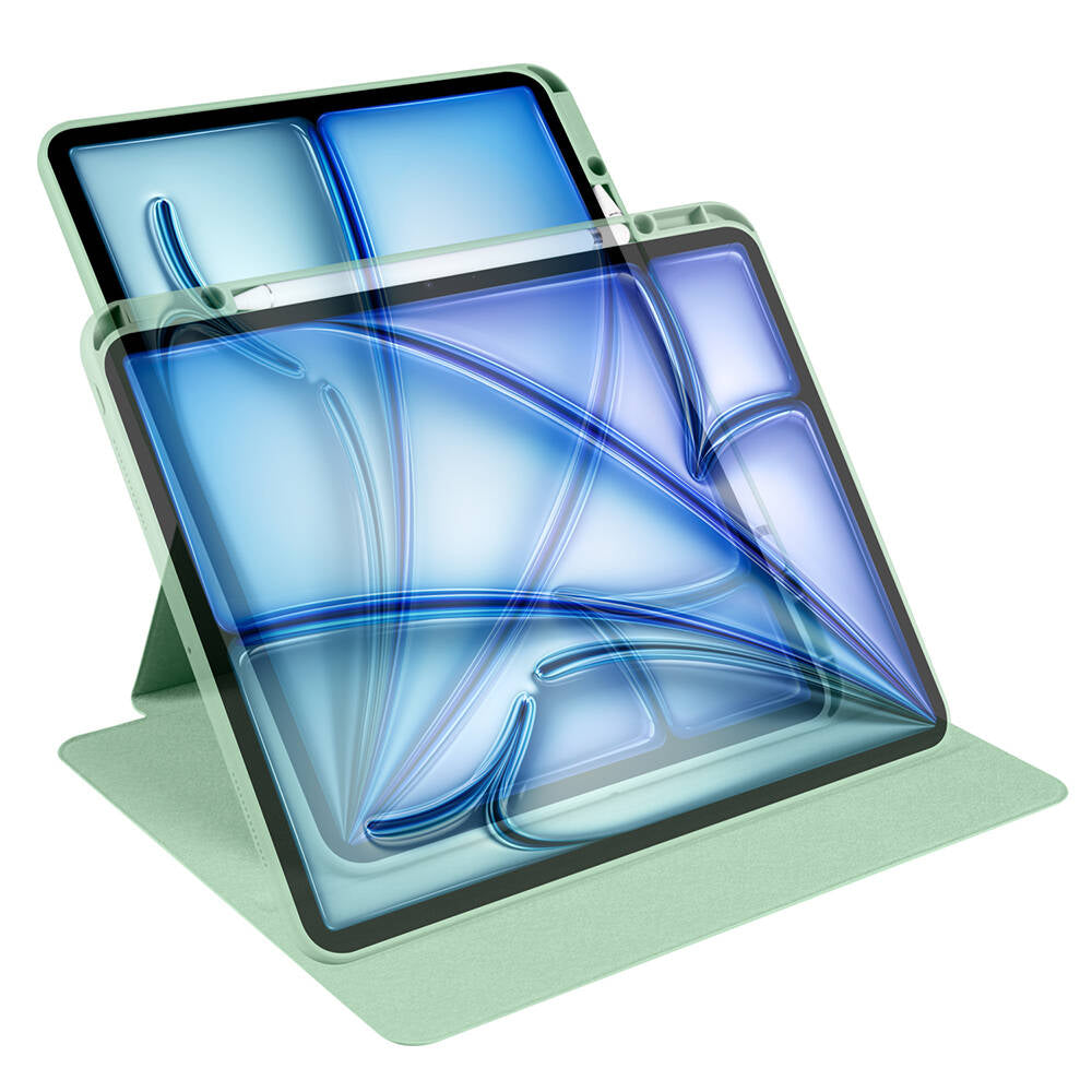 Apple iPad Pro 11 2018 Kılıf Zore Termik Kalem Bölmeli Dönebilen Standlı Kılıf Siyah