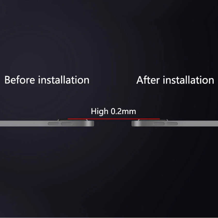 Apple iPad Pro 11 2020 (2.Nesil) Zore Kamera Lens Koruyucu Cam Renksiz