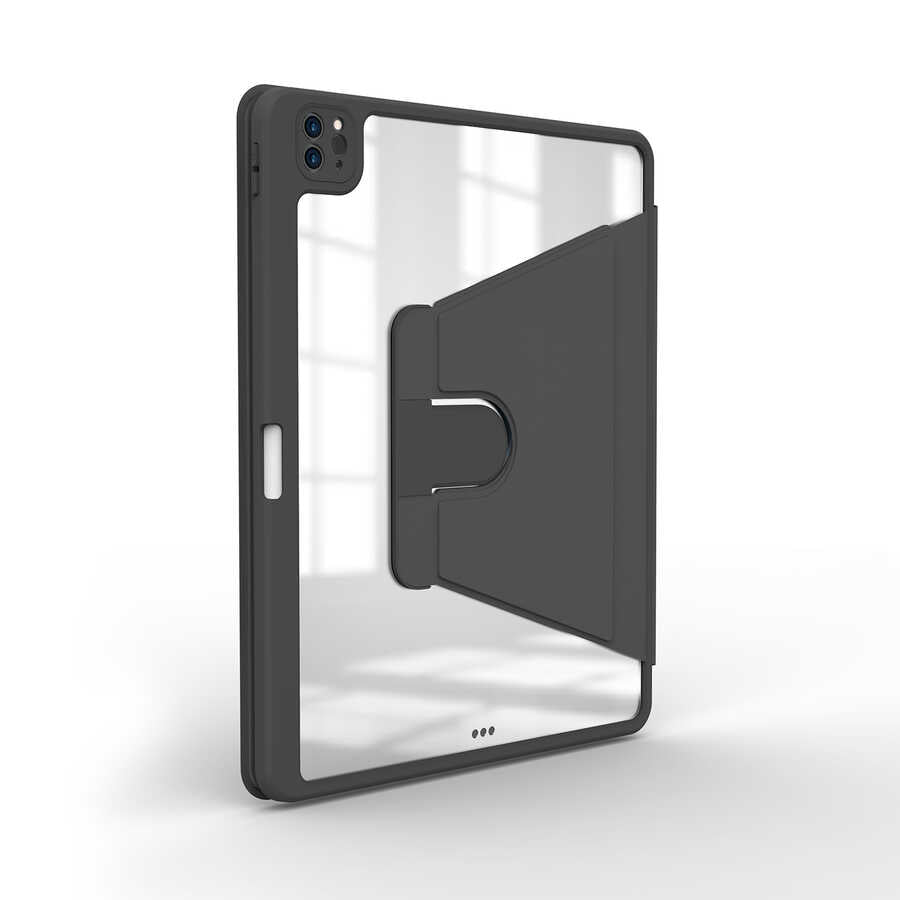 Apple iPad Pro 11 2021 (3.Nesil) Kılıf Zore Nayn Dönebilen Standlı Kılıf Siyah