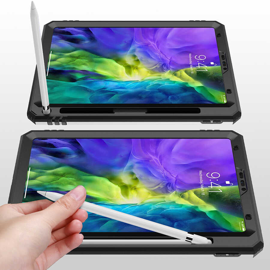 Apple iPad Pro 11 2021 (3.Nesil) Kılıf Zore Tablet Vega Kapak Kırmızı