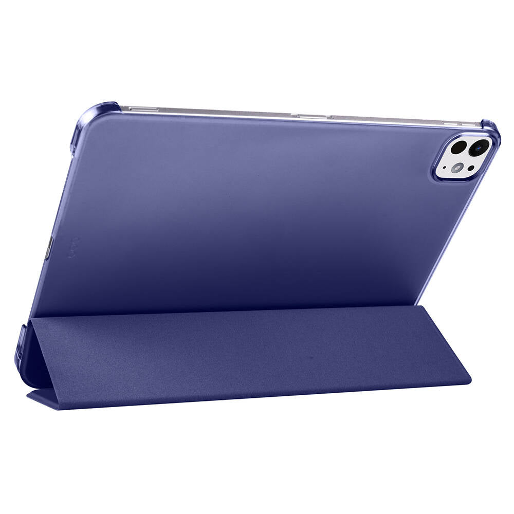 Apple iPad Pro 11 2024 Zore Smart Cover Kalem Bölmeli Standlı 1-1 Kılıf Mavi