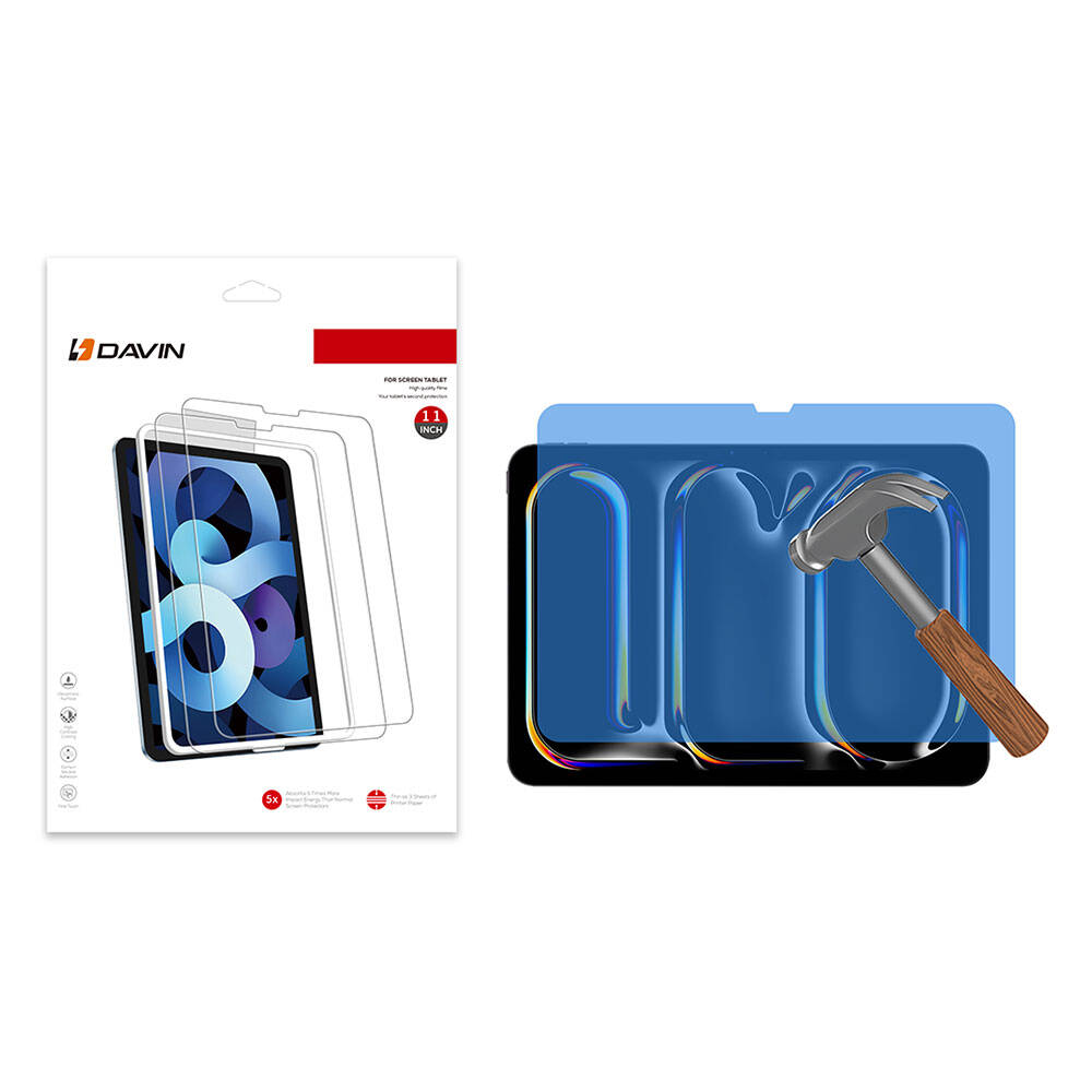 Apple iPad Pro 11 2025 M5 Davin Tablet Nano Ekran Koruyucu Şeffaf