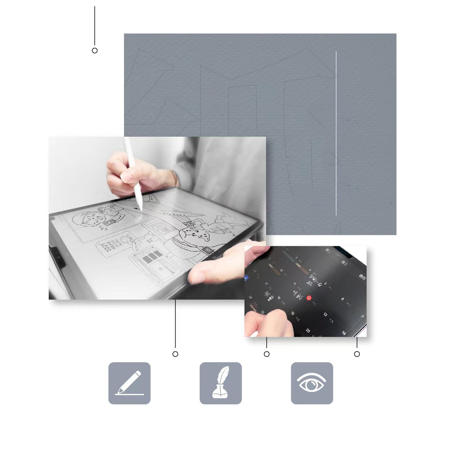 Apple iPad Pro 12.9 2015 Kağıt Hisli Mat Davin Paper Like Ekran Koruyucu Renksiz