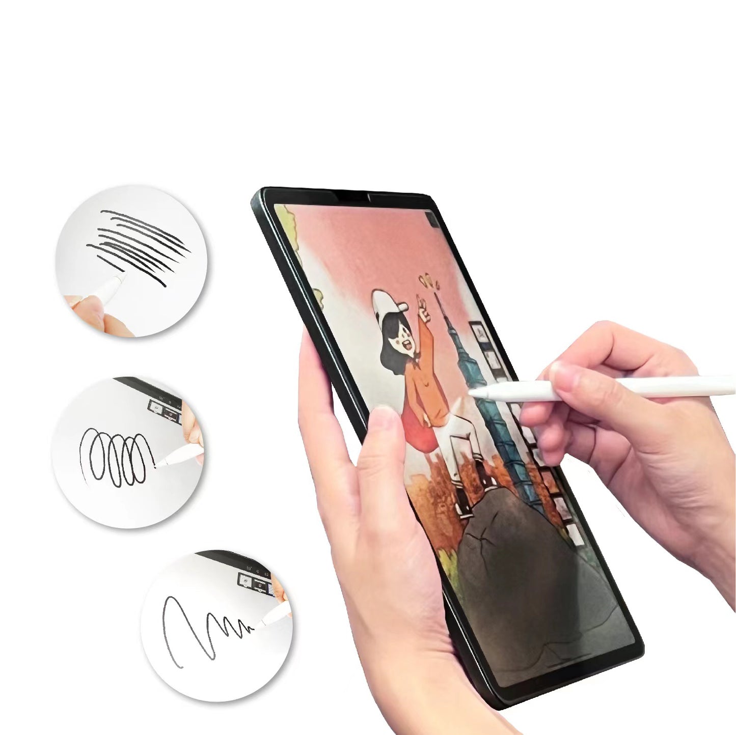 Apple iPad Pro 12.9 2015 Kağıt Hisli Mat Davin Paper Like Ekran Koruyucu Renksiz