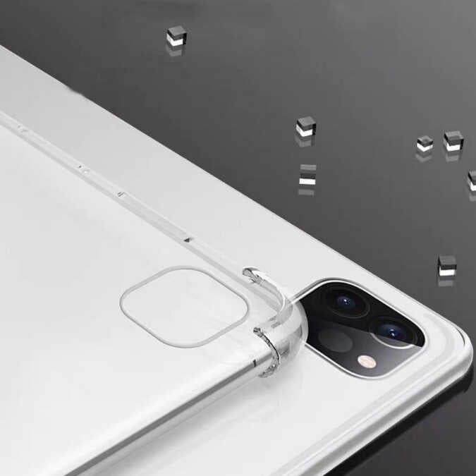 Apple iPad Pro 12.9 2020 (4.Nesil) Kılıf Zore Tablet Nitro Anti Shock Silikon Kapak Renksiz