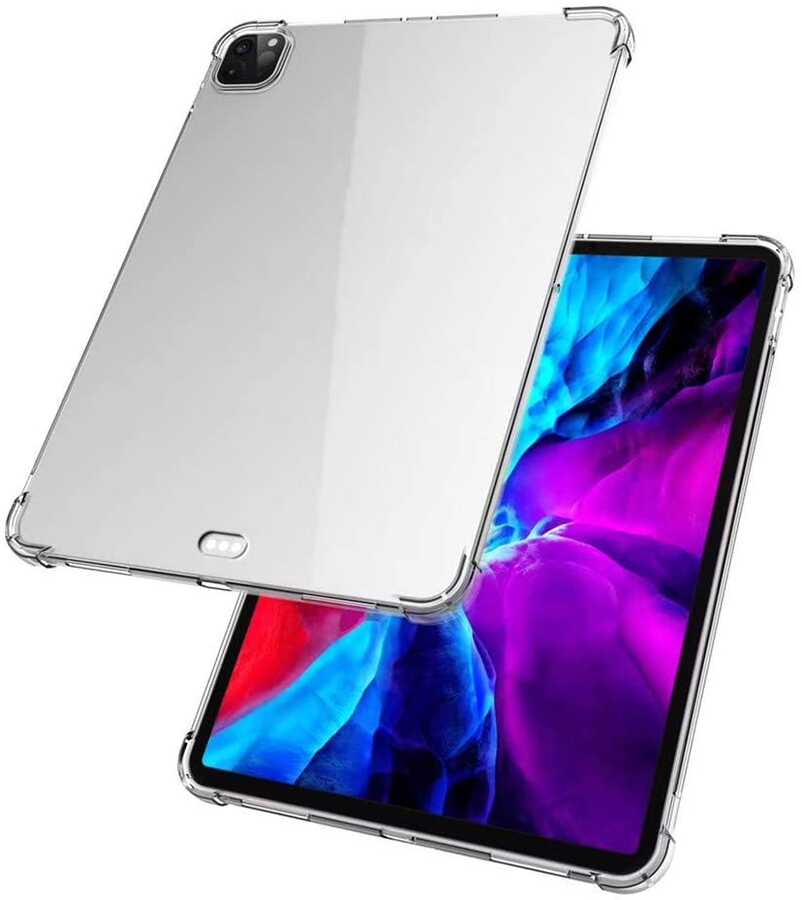 Apple iPad Pro 12.9 2020 (4.Nesil) Kılıf Zore Tablet Nitro Anti Shock Silikon Kapak Renksiz