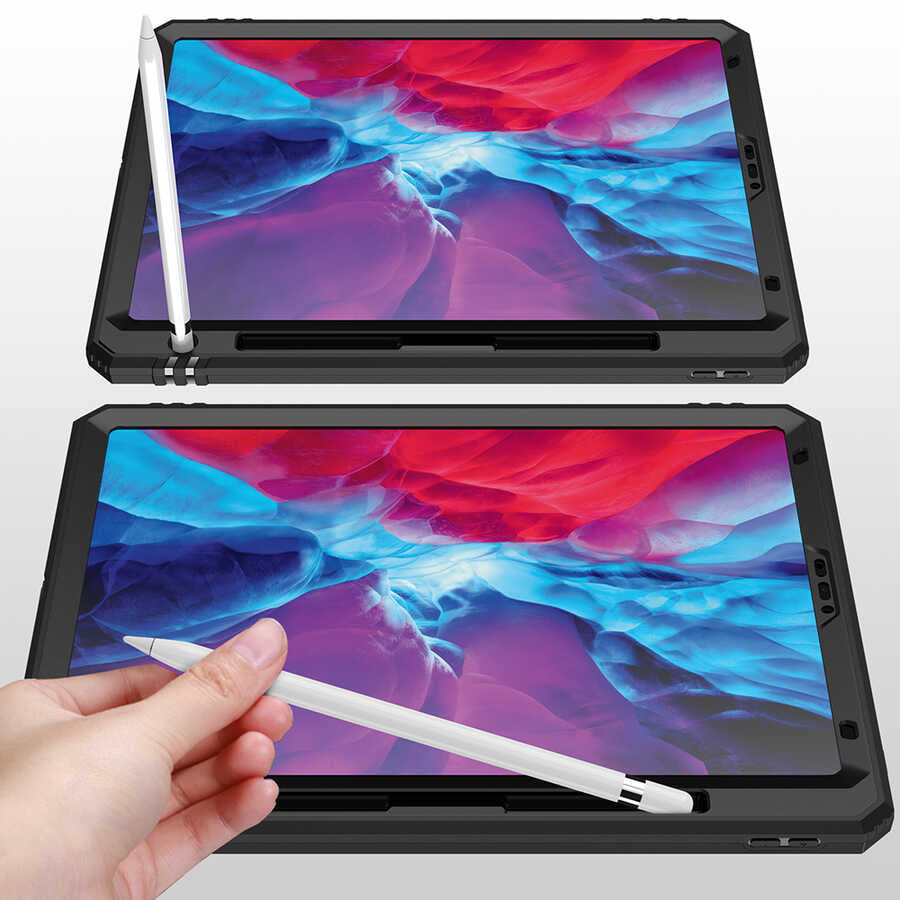 Apple iPad Pro 12.9 2020 (4.Nesil) Kılıf Zore Tablet Vega Kapak Kırmızı