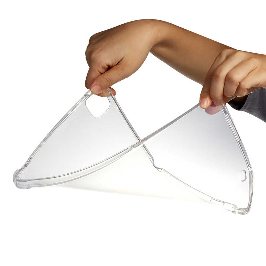Apple iPad Pro 12.9 2022 M2 Kılıf Zore Tablet Nitro Anti Shock Silikon Kapak Renksiz
