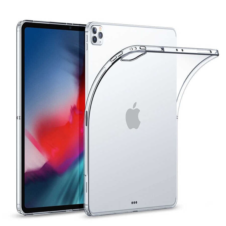 Apple iPad Pro 12.9 Pro 2020 (4.Nesil) Kılıf Zore Tablet Süper Silikon Kapak Renksiz