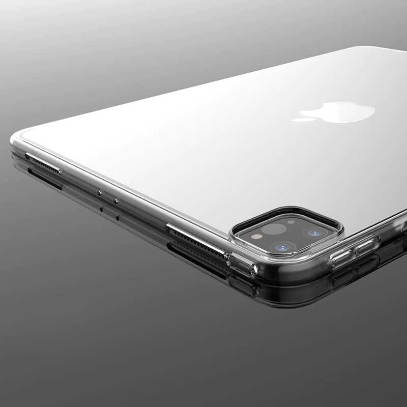Apple iPad Pro 12.9 Pro 2020 (4.Nesil) Kılıf Zore Tablet Süper Silikon Kapak Renksiz