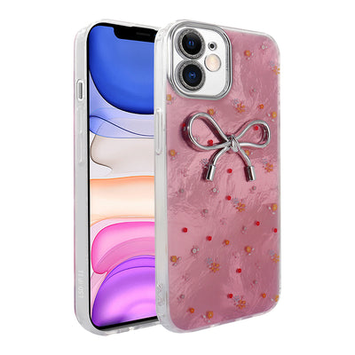 Apple iPhone 11 Kılıf Kamera Korumalı Figürlü Zore Ponti Silikon Kapak Lila