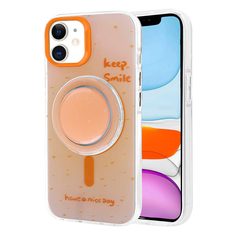 Apple iPhone 11 Kılıf M-safe Şarj Özellikli Tak-Çıkar Pop Soketli Zore Tiktok Kapak Siyah