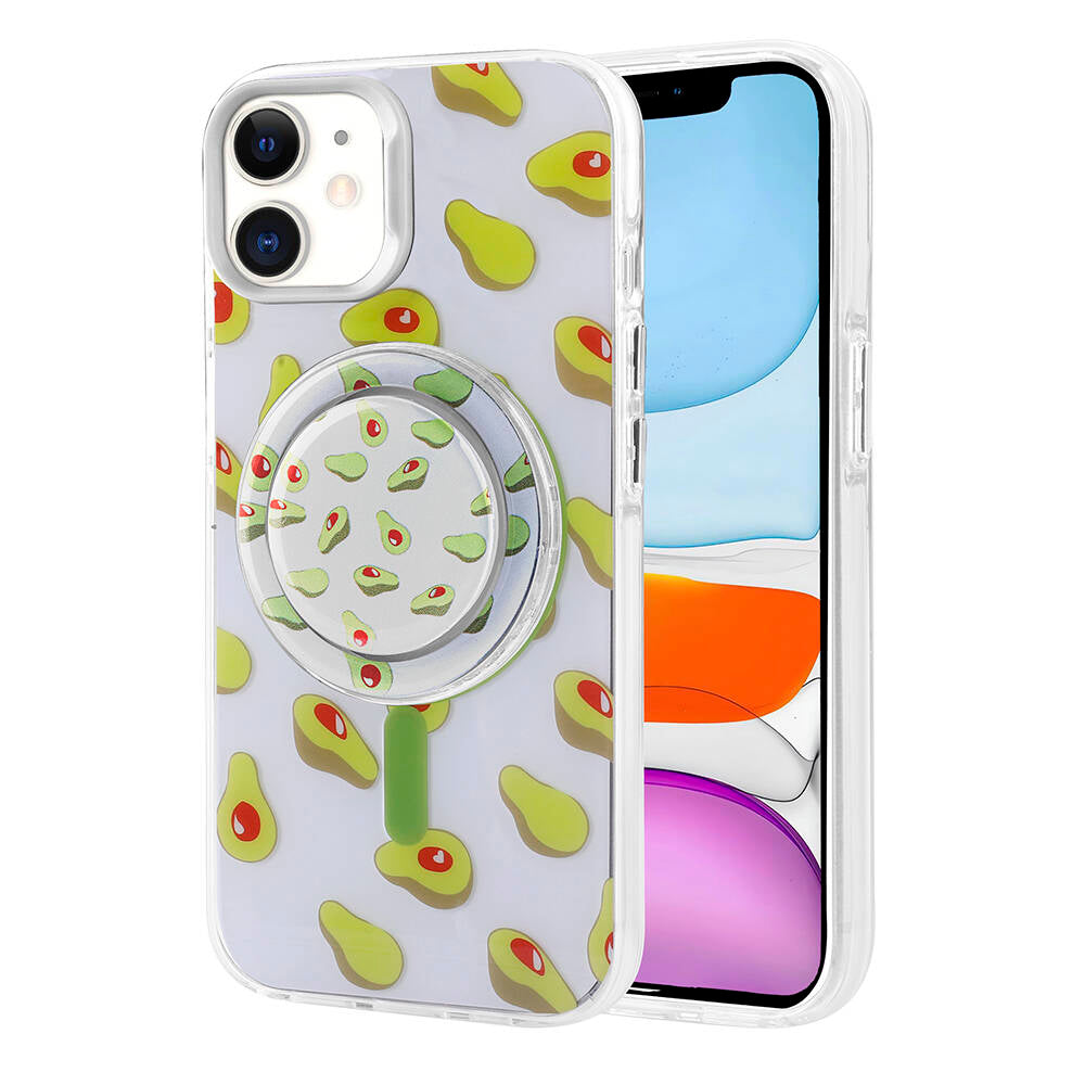 Apple iPhone 11 Kılıf M-safe Şarj Özellikli Tak-Çıkar Pop Soketli Zore Tiktok Kapak Mavi