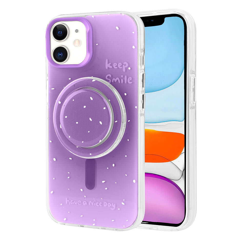 Apple iPhone 11 Kılıf M-safe Şarj Özellikli Tak-Çıkar Pop Soketli Zore Tiktok Kapak Siyah