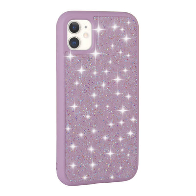 Apple iPhone 11 Kılıf Parlak Taşlı Tasarım Zore Pırlanta Kapak Lila
