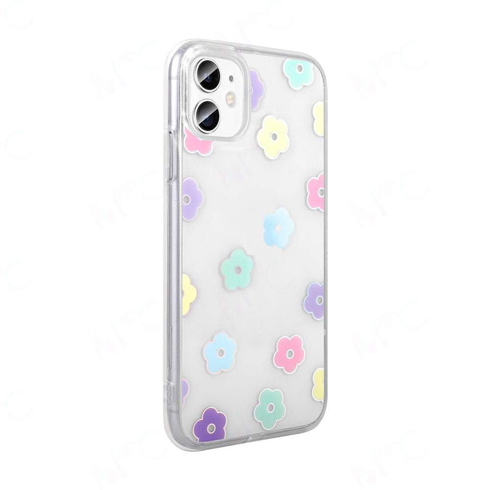 Apple iPhone 11 Kılıf Şeffaf Figürlü Zore Folk Sert Kapak Çilek