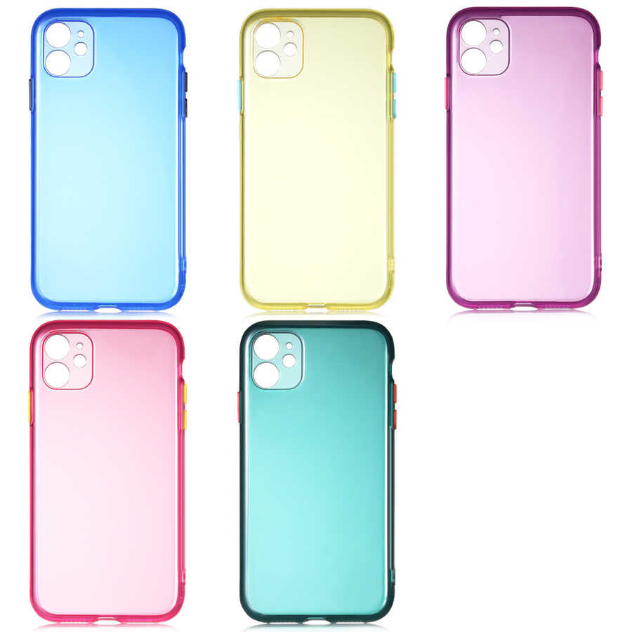 Apple iPhone 11 Kılıf Zore Bistro Kapak Sarı