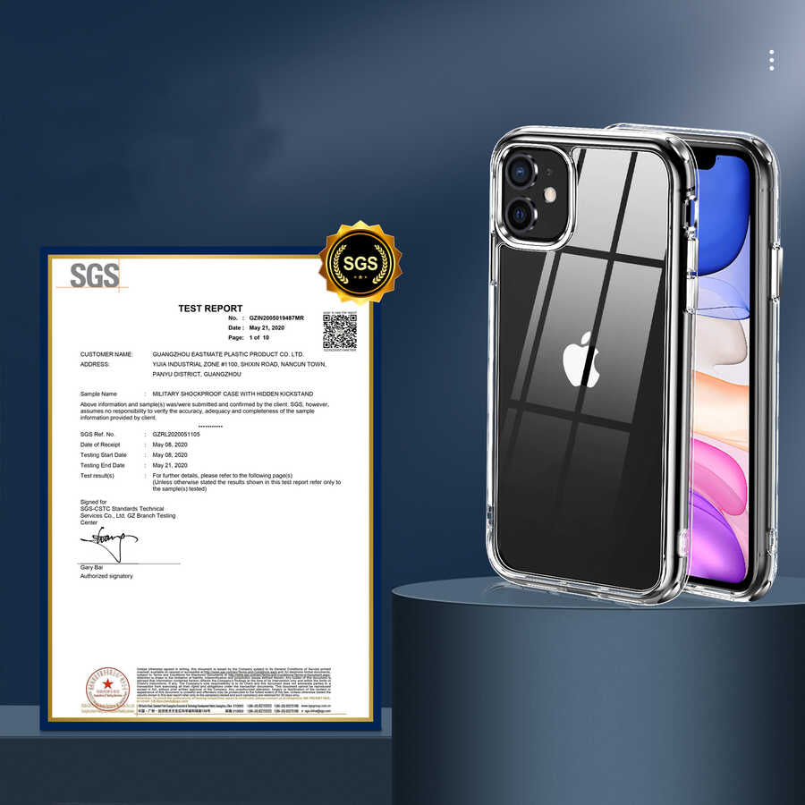 Apple iPhone 11 Kılıf Zore Forst Kapak Renksiz