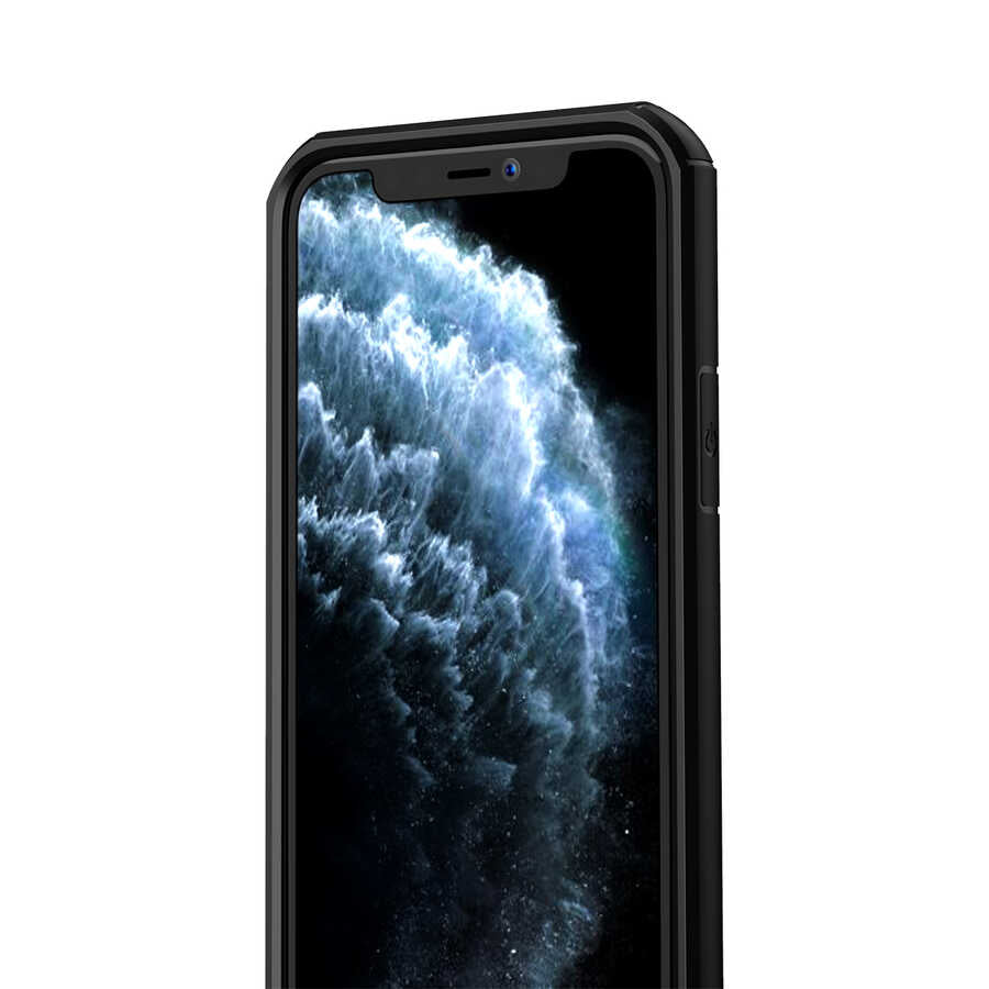 Apple iPhone 11 Kılıf Zore İnoks Kapak Mavi