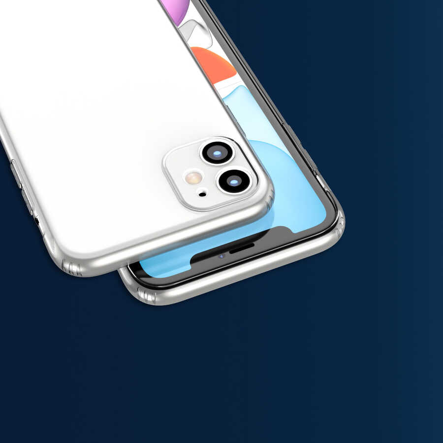 Apple iPhone 11 Kılıf Zore Kamera Korumalı Süper Silikon Kapak Renksiz