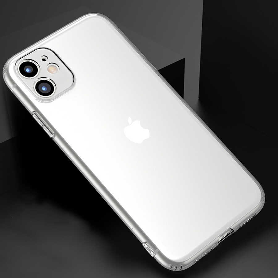 Apple iPhone 11 Kılıf Zore Kamera Korumalı Süper Silikon Kapak Renksiz