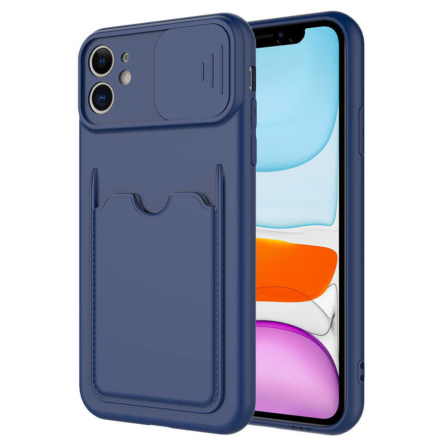 Apple iPhone 11 Kılıf Zore Kartix Kapak Lacivert