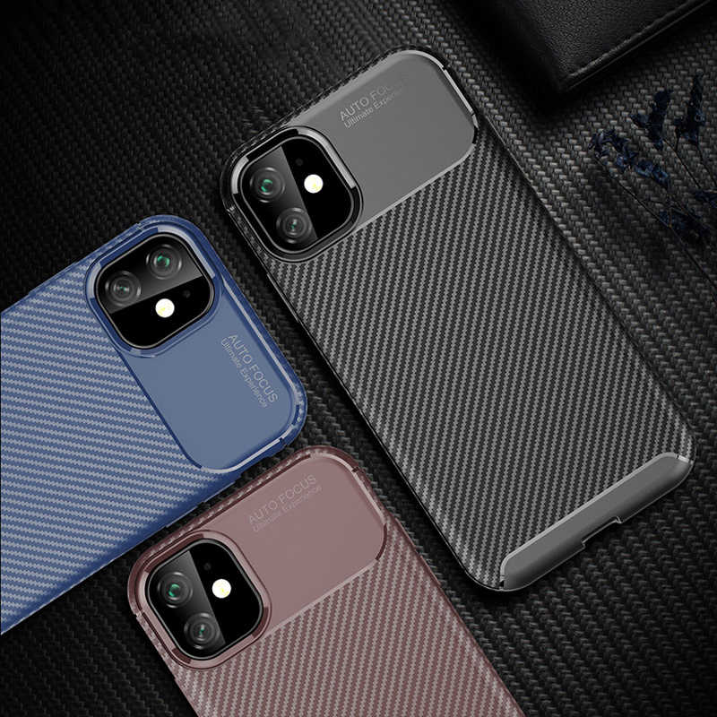 Apple iPhone 11 Kılıf Zore Negro Silikon Kapak Kahverengi