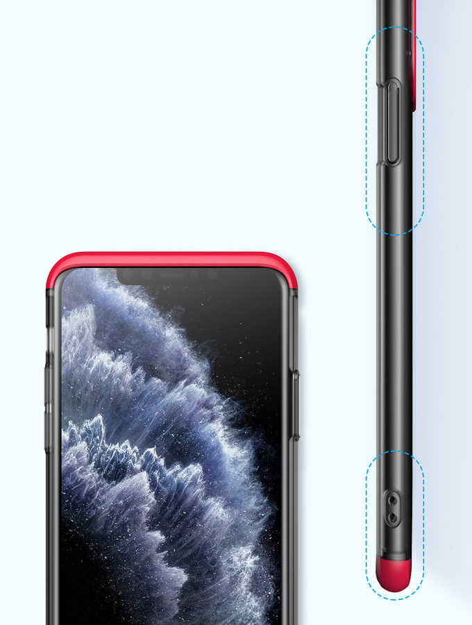 Apple iPhone 11 Kılıf Zore Nili Kapak Kırmızı