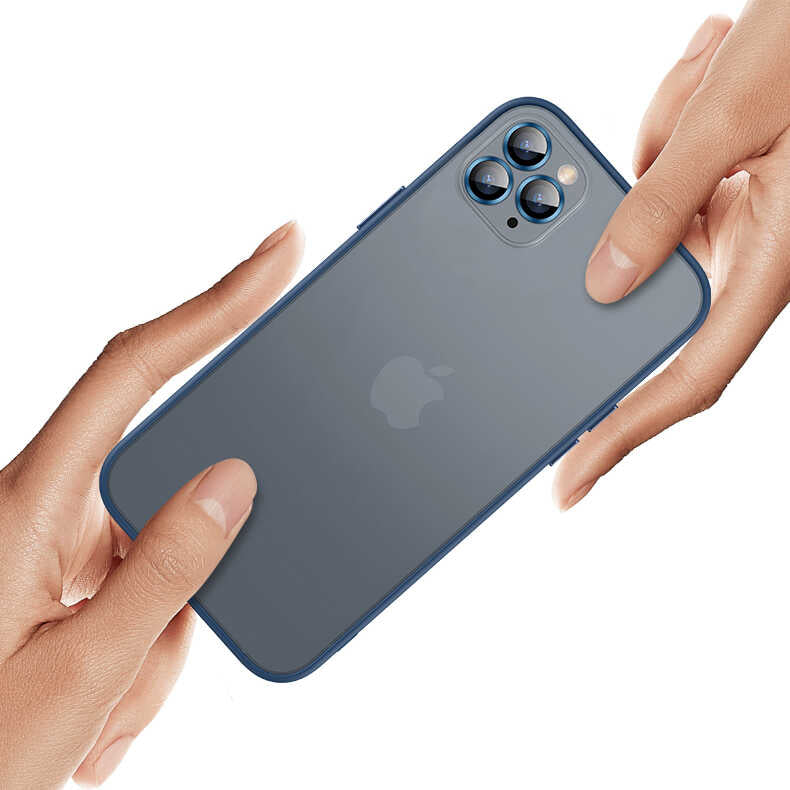Apple iPhone 11 Kılıf Zore Retro Kapak Mavi
