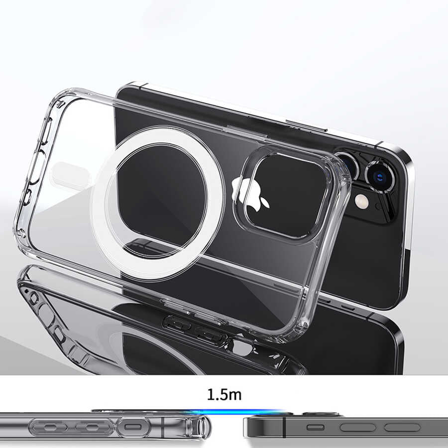 Apple iPhone 11 Kılıf Zore Tacsafe Wireless Kapak Renksiz