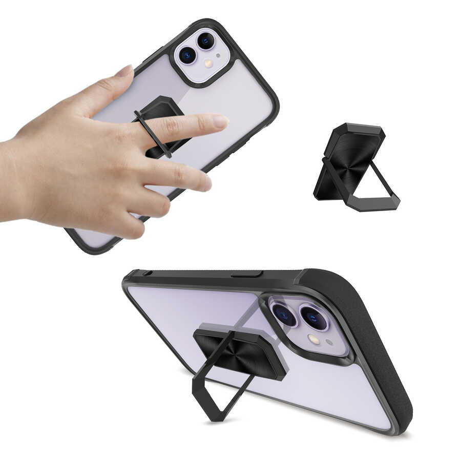 Apple iPhone 11 Kılıf Zore V-Bax Kapak Siyah