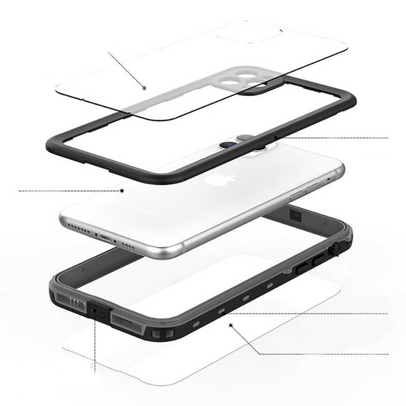 Apple iPhone 11 Pro Kılıf 1-1 Su Geçirmez Kılıf Siyah