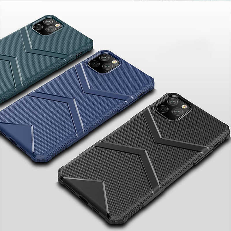 Apple iPhone 11 Pro Kılıf Zore Hank Silikon Koyu Yeşil