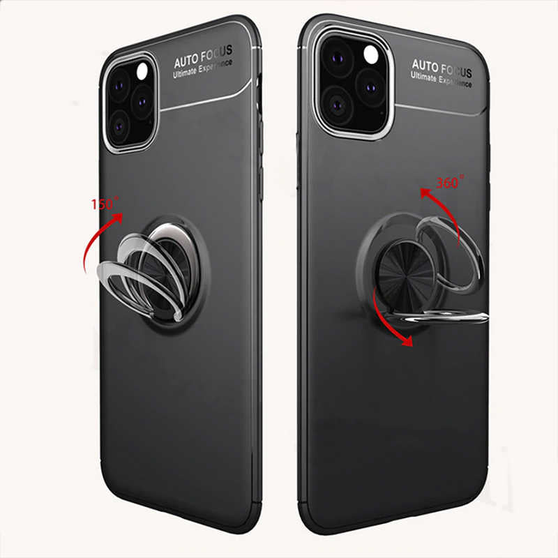 Apple iPhone 11 Pro Kılıf Zore Ravel Silikon Kapak Siyah-Mavi