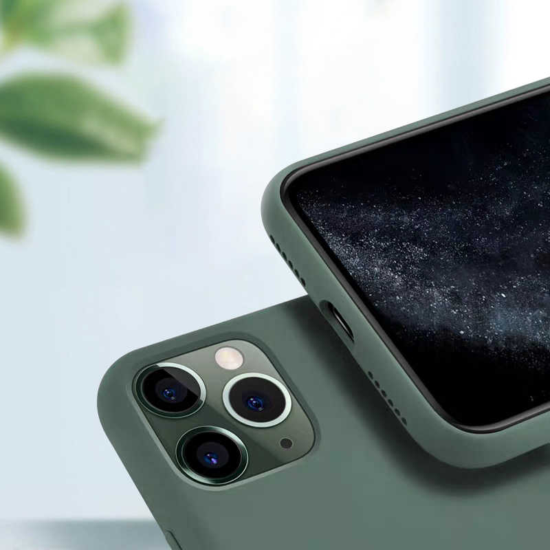 Apple iPhone 11 Pro Kılıf Zore Silk Silikon Koyu Yeşil