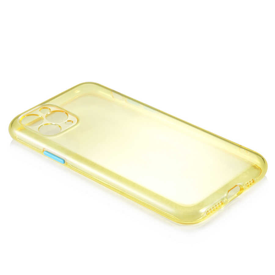 Apple iPhone 11 Pro Max Kılıf Zore Bistro Kapak Sarı