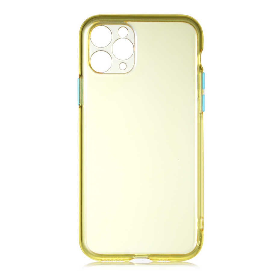 Apple iPhone 11 Pro Max Kılıf Zore Bistro Kapak Sarı