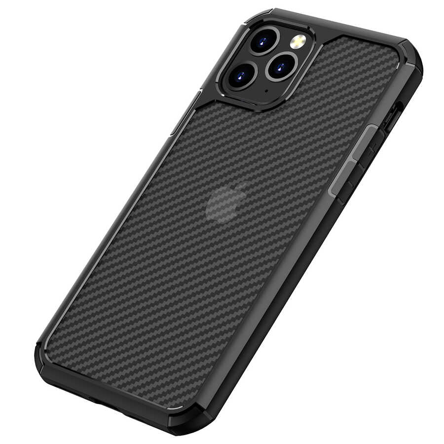 Apple iPhone 11 Pro Max Kılıf Zore İnoks Kapak Siyah